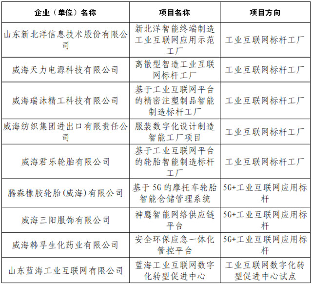 威海9家企业项目入选省级示范名单 以技术服务助推数字化转型新标杆